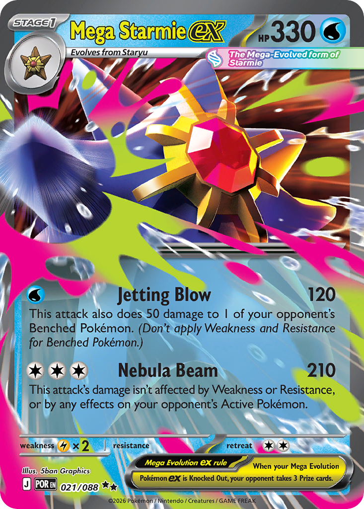 Mega Starmie ex - Perfect Order (Double Rare) [POR-21]