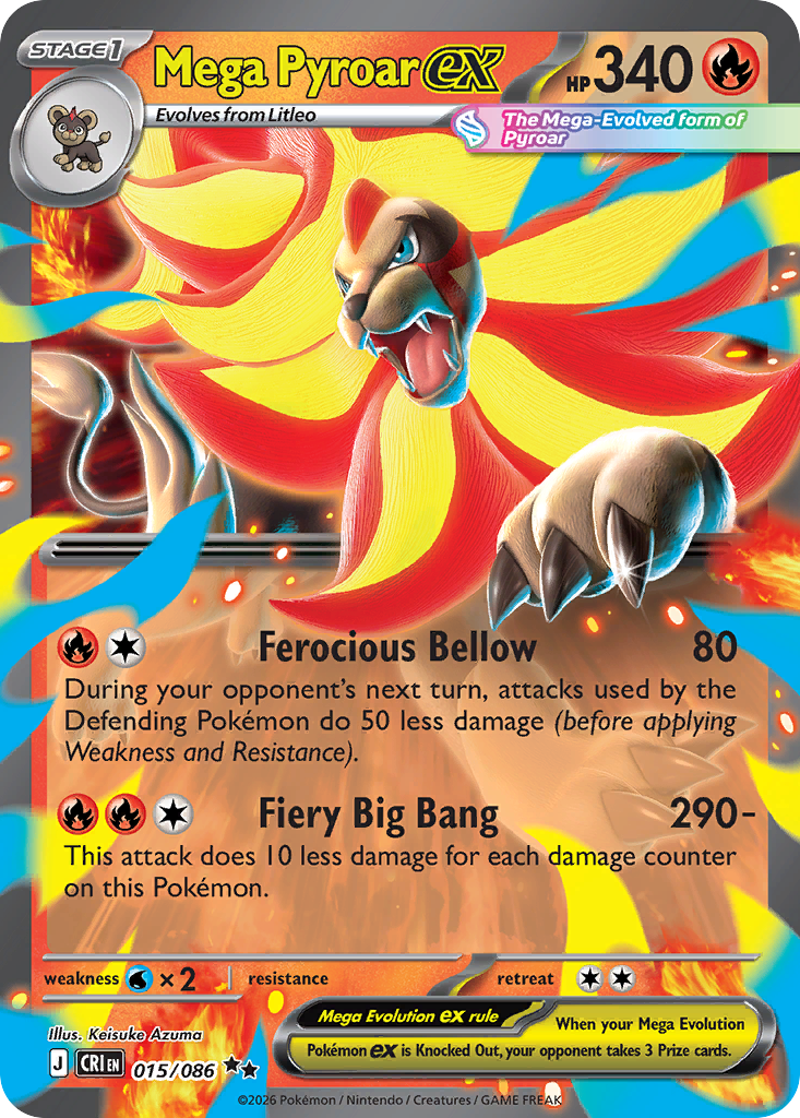 Mega Pyroar ex - Chaos Rising (Double Rare) [CRI-15]