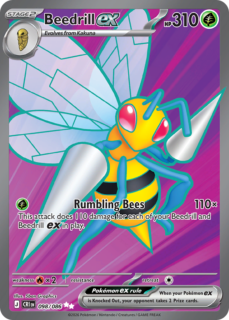Beedrill ex - Chaos Rising (Ultra Rare) [CRI-98]