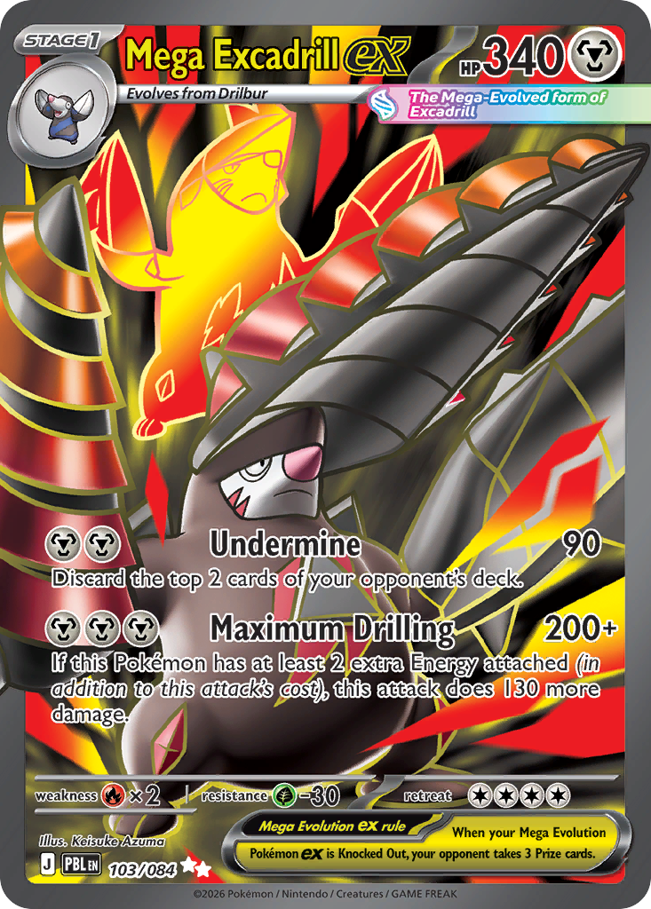 Mega Excadrill ex - Pitch Black (Ultra Rare) [PBL-103]