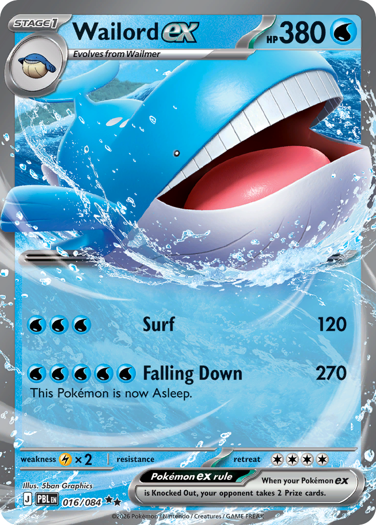 Wailord ex - Pitch Black (Double Rare) [PBL-16]
