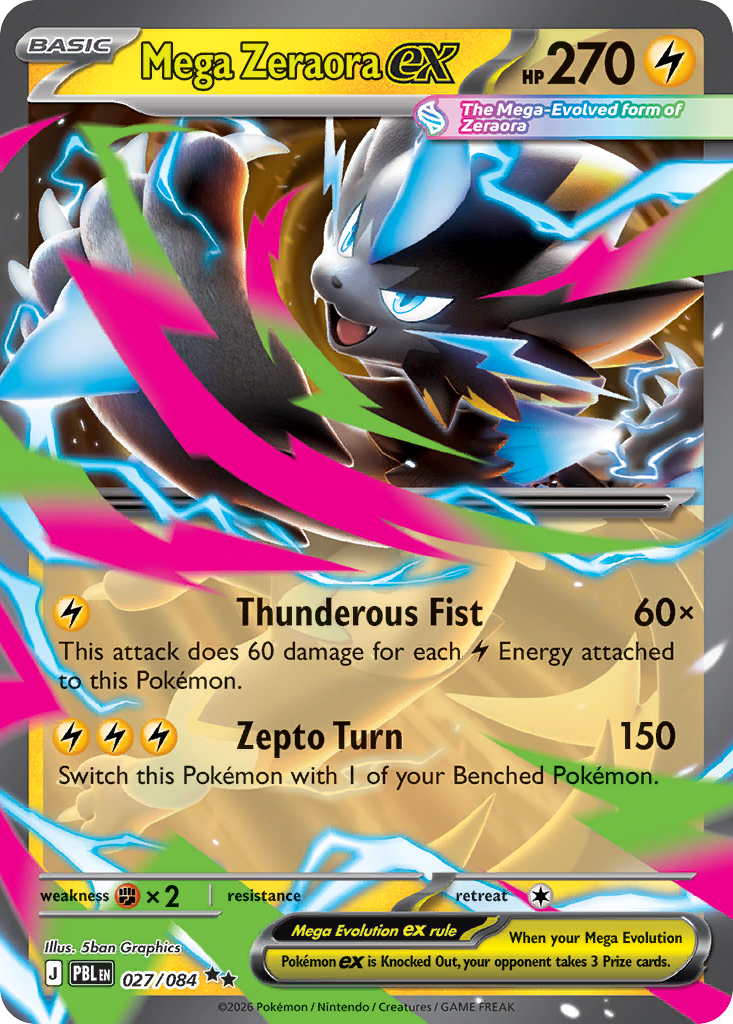 Mega Zeraora ex - Pitch Black (Double Rare) [PBL-27]