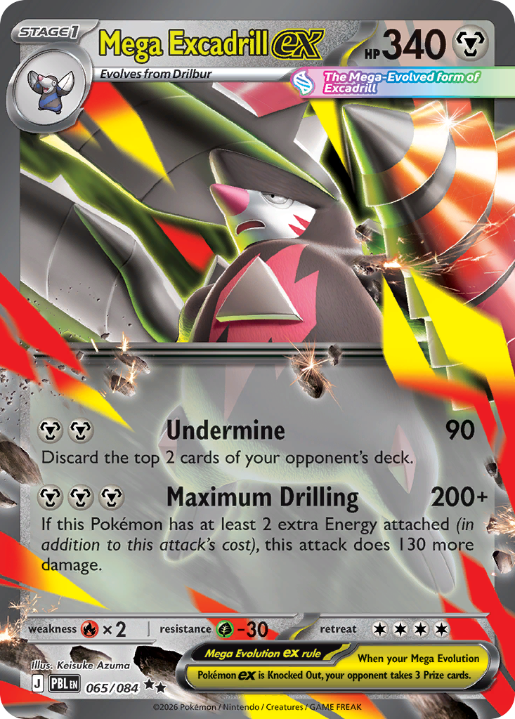 Mega Excadrill ex - Pitch Black (Double Rare) [PBL-65]