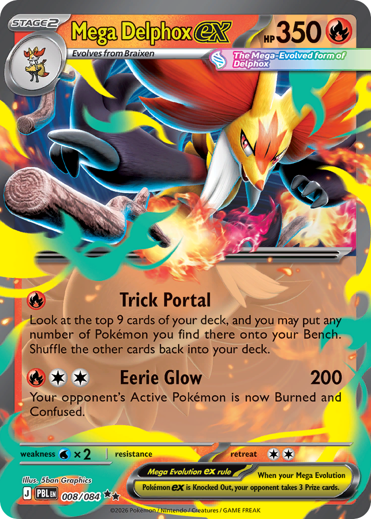 Mega Delphox ex - Pitch Black (Double Rare) [PBL-8]