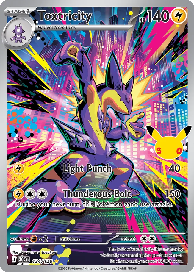 Toxtricity - 30th Celebration (Illustration Rare) #134/128