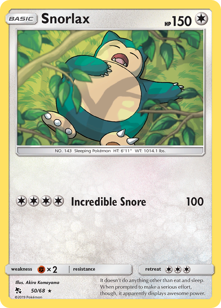 Snorlax - Hidden Fates (Rare) #50/68