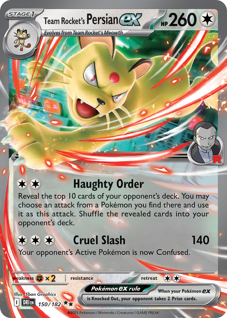 Team Rocket's Persian ex - Destined Rivals (Double Rare) [DRI-150]