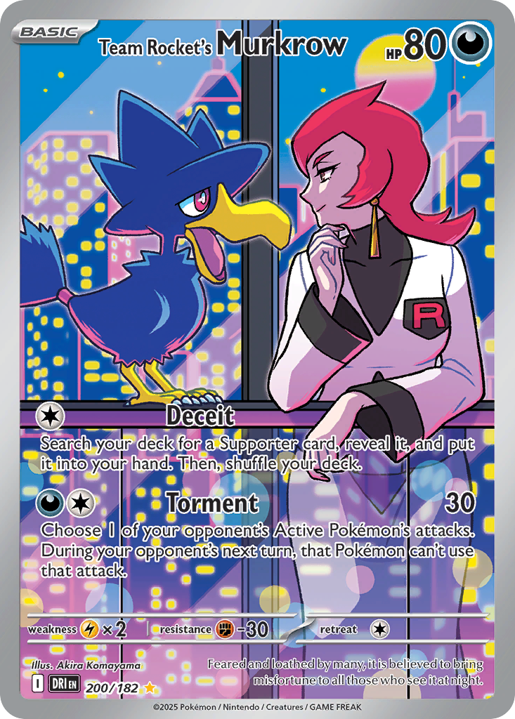 Team Rocket's Murkrow - Destined Rivals (Illustration Rare) [DRI-200]