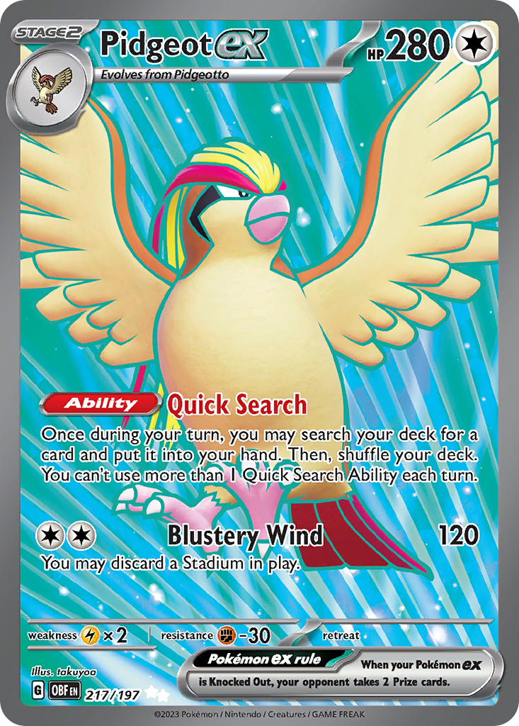 Pidgeot ex - Obsidian Flames (Ultra Rare) [OBF-217]