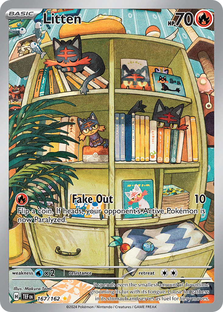 Litten - Temporal Forces (Illustration Rare) [TEF-167]