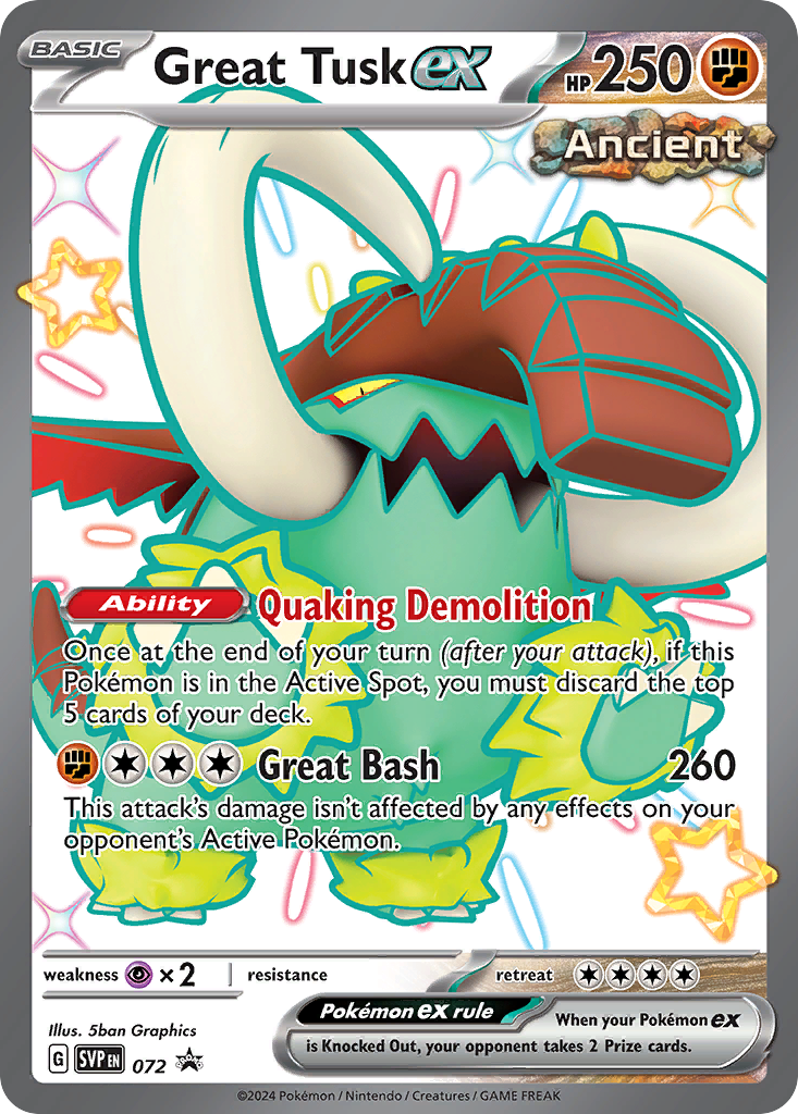 Great Tusk ex - Scarlet & Violet Black Star Promos (Promo) [PR-SV-72]