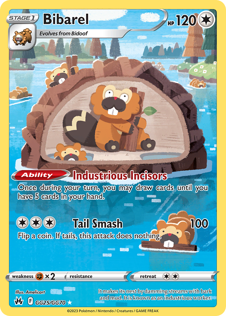 Bibarel - Crown Zenith Galarian Gallery (Trainer Gallery Rare Holo) [CRZ-GG25]