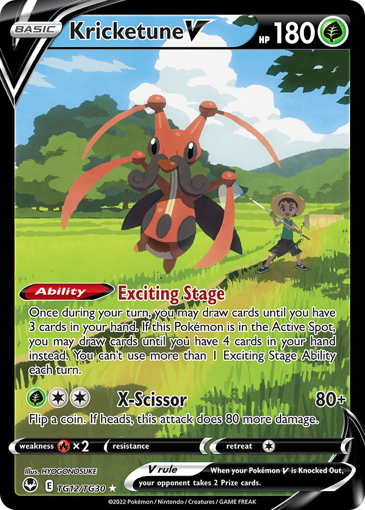 Kricketune V - Silver Tempest Trainer Gallery (Rare Holo V) #TG12/30