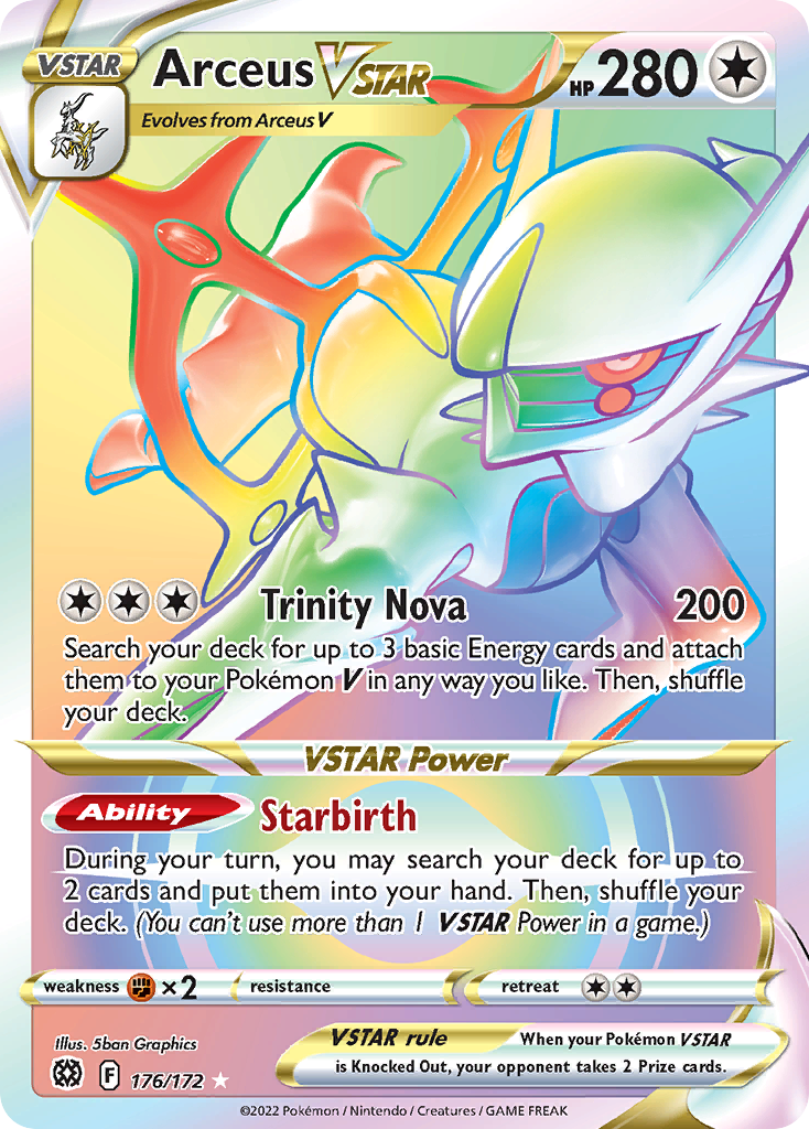 Arceus VSTAR - Brilliant Stars (Rare Rainbow) [BRS-176]