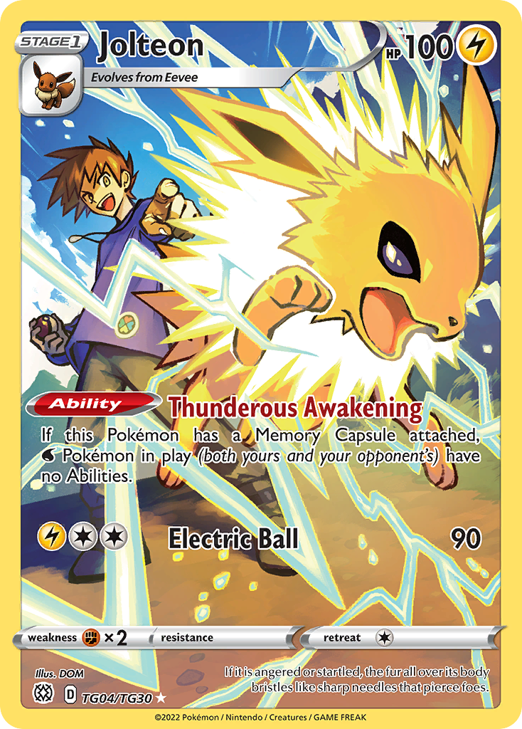 Jolteon - Brilliant Stars Trainer Gallery (Trainer Gallery Rare Holo) [BRS-TG04]