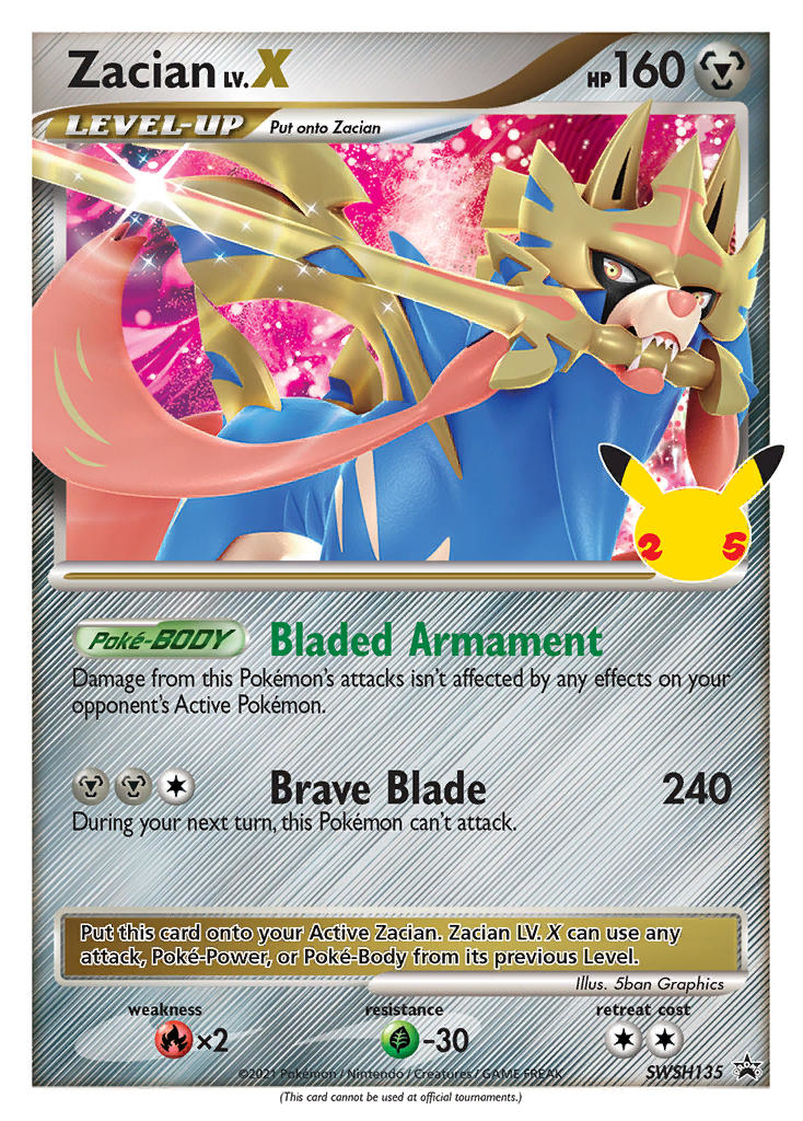 Zacian LV.X - SWSH Black Star Promos (Promo) [PR-SW-SWSH135]